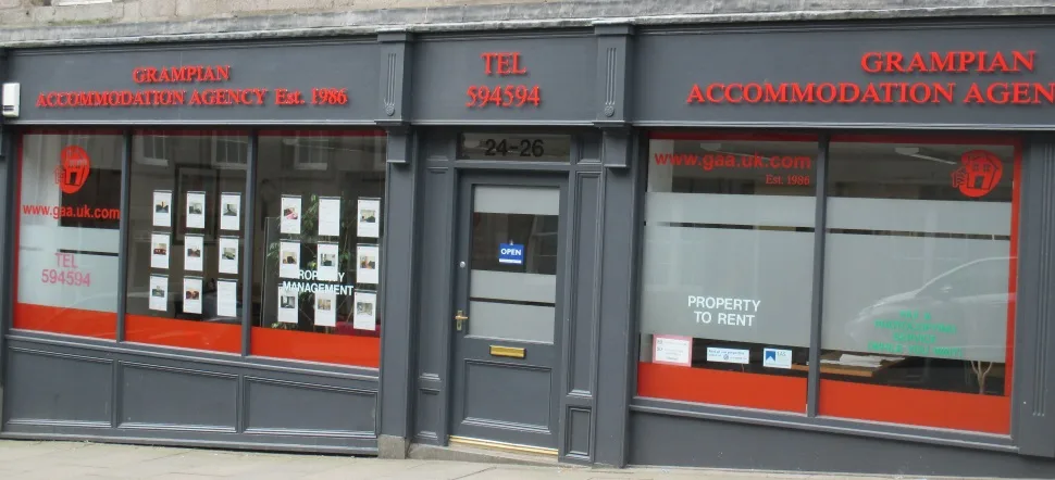 The agency’s shopfront on Marischal Street